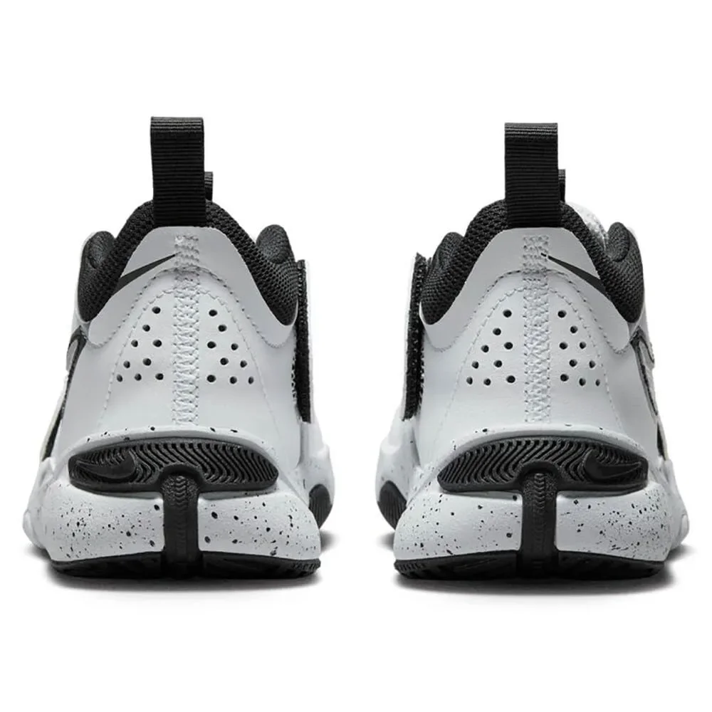 NWT Nike Team Hustle D 11 (PS) Pre School DV8994-100 (White/Black), Size 3 KIDS